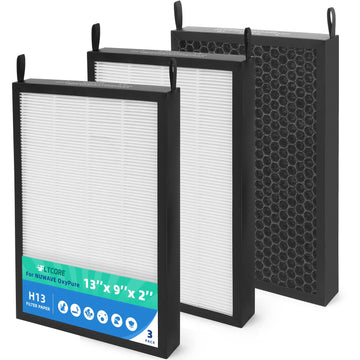 3-Pack Replacement Filter Compatible with Nuwave OxyPure Air Purifier 47001 47002 47003 47004, High-Density Mechanical Media for Wildfire Smoke, Pet Dander & Cooking Odors