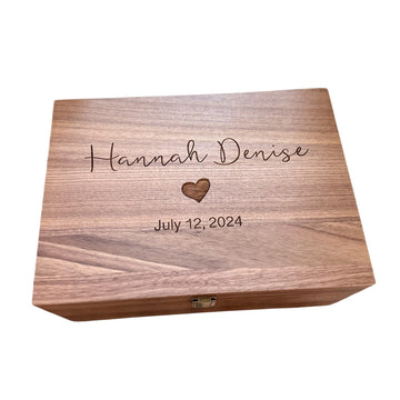 Personalized Baby Keepsake Box, Wood Memory Gift Box, Baby Shower Gift, Baby Keepsake, Personalized Baby Gift, Custom Baby Gift, Wood Storage Box, New Mom Gift, New Baby Gift, Nursery Decor