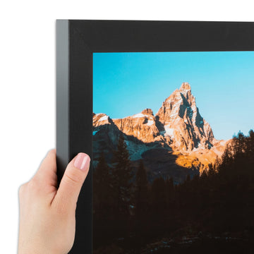 ArtToFrames 29x36 Inch Black Picture Frame, This 1.25 Inch Custom Poster Frame is Black - Comes with Economy Acrylic and Corrugated Backing (2WOMFRBW26079-29x36)