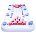 GoPong Pool Lounge Beer Pong Inflatable with Social Floating, White