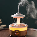 Raindrop Humidifier for Bedroom, 350ml Cool Mist Humidifier with Essential Oil Diffuser, 7 Colors LED Night Light & 4 Timers, Ultrasonic Vaporizer for Home Nursery Office