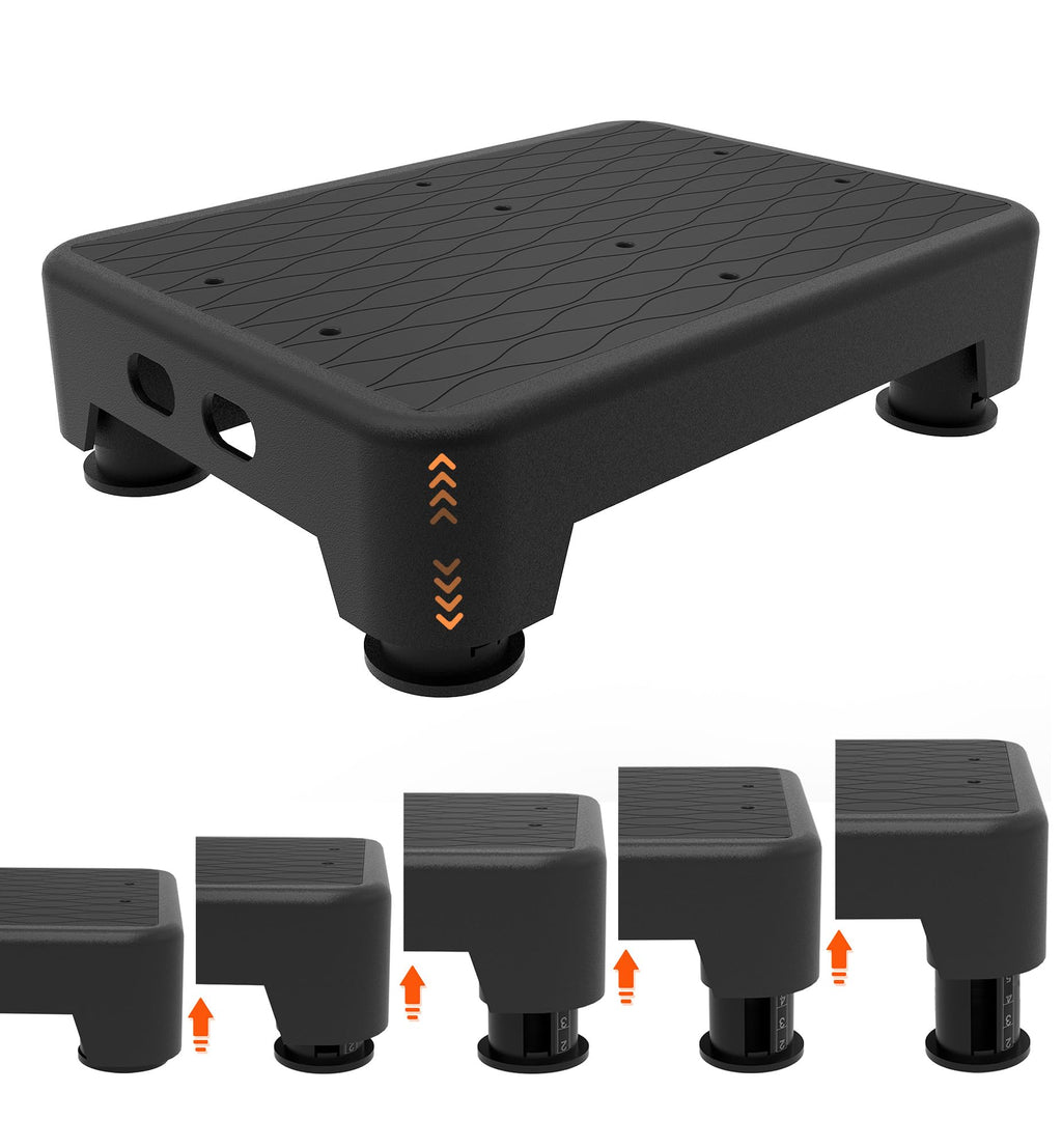 Liftoza 5-level Adjustable Step Stool, 700 Lbs Capacity Safety Bed Step for Seniors, Exercise Setp Platform, Portable Stair Assist for Elderly,