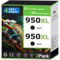 950XL Black Ink Cartridges Compatible for HP 950 Black Ink Cartridges Combo Pack Work with HP Printer OfficeJet Pro 8600 8610 8620 8100 8630 8625 8640 8660 8110 251dw 271dw 276dw Printer Ink (2 Pack)