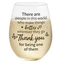Thank You Gifts for Women - Wine Glass, Appreciation Glass for Friends, Volunteer, and Coworker Leaving Gift for Women – Meaningful Gift for Teachers or Mothers Day Thank You Gifts