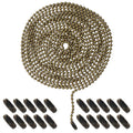 120 Inches 1 Pack Metal Ceiling Fan Pull Chain, Rust Proof Light Pull Chain Extension Beaded with 20 Connectors 3mm Bead Ball for DIY Crafts ?Bronze?