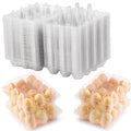 50 Packs Egg Cartons Cheap Bulk?Plastic for 12 Eggs? Clear Egg Cartons 3 * 4 Grids?Perfect for Refrigerator Chicken Farm Markets Commercial Business Market Display