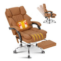 Bowthy Kneading Massage Executive Office Chair with Heated,90-135° Reclining Office Chair with Footrest,computer Desk Chair with
