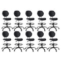 Drafting Chair with Back Support, Tall Desk Rolling Stool(black, Set of 10), 10PK