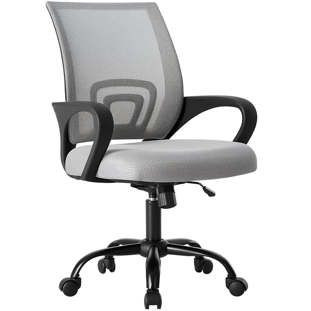 Olixis Office Desk Chair, Ergonomic Home Mesh Chair, Lumbar Support, 1, Grey