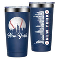 Legends New York Baseball City Skyline Gifts - Baseball Gifts for Men, Christmas, Father's Day, Birthday Gifts for Fans - Tumbler Cup 20oz