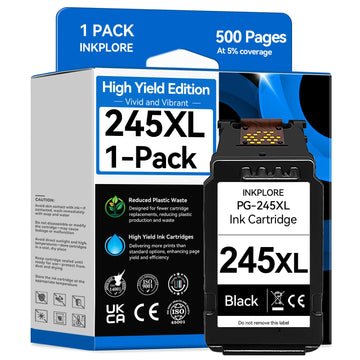 245XL Black Ink Cartridge Compatible for Canon 245 PG-245XL Black Ink Cartridge Work with MX490 TS202 MG2522 TR4520 MX492 TR4500 TS302 TS3322 MG2500 TS3420 Printer