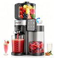 2026 Upgraded Cold Press Juicer Machine, 6.5" Extra Wide Chute Masticating Juicer with 100oz Self-Feeding Hopper,3-in-1 Smart Touch Slow Juicer for Sorbet & Nut Milk, High Yield, Easy Clean
