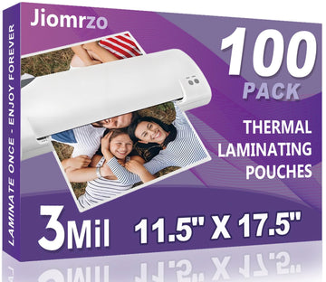 100 Pack Premium Laminating Sheets, 11.5 x 17.5 Inch, 3 Mil | Holds 11 x 17 Inch Sheets, Upgraded Clear A3 Thermal Laminating Pouches with Round Corner, for Laminator