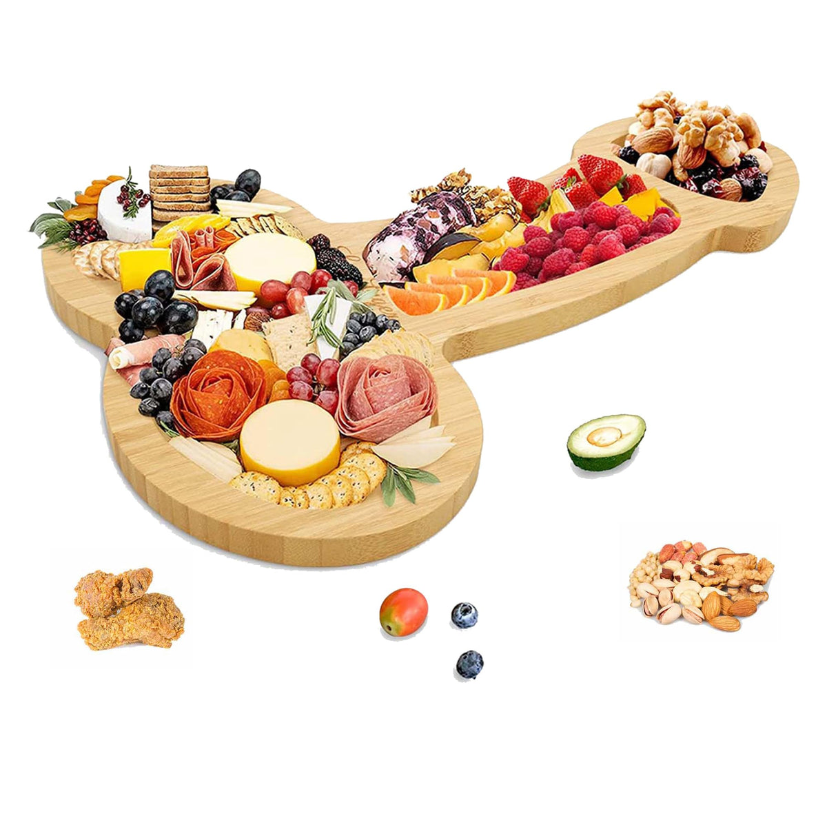 Charcuterie Boards - Natural Solid Wood Cheese Board, Funny Aperitif Platter for Wine, Fruit Christmas White Elephant and Birthday Parties, Funny Aperitif Board, Essential Charcuterie Accessories