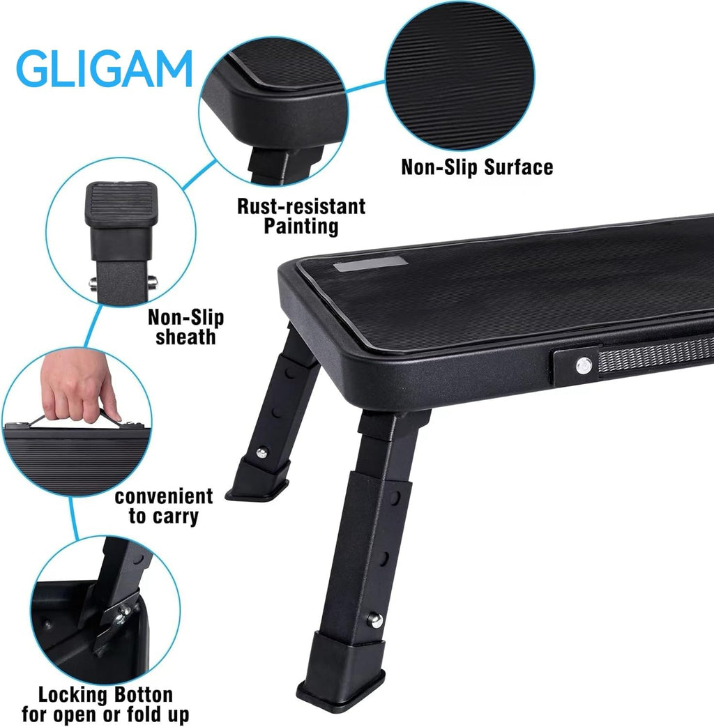 Step Stool, Adjustable Folding Step Stools for Adults and Seniors, Foldable Step Stool,step Ladder with Anti-slip Platform and Rubber Feet for