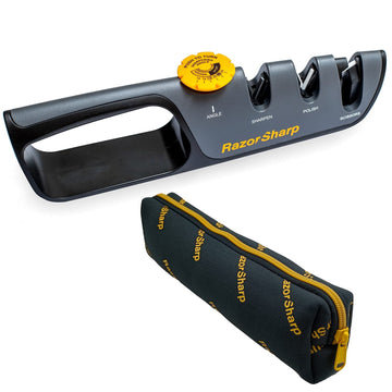 RazorSharp™ Knife & Scissor Sharpener | Adjustable 14-24 Degree Angle Guide