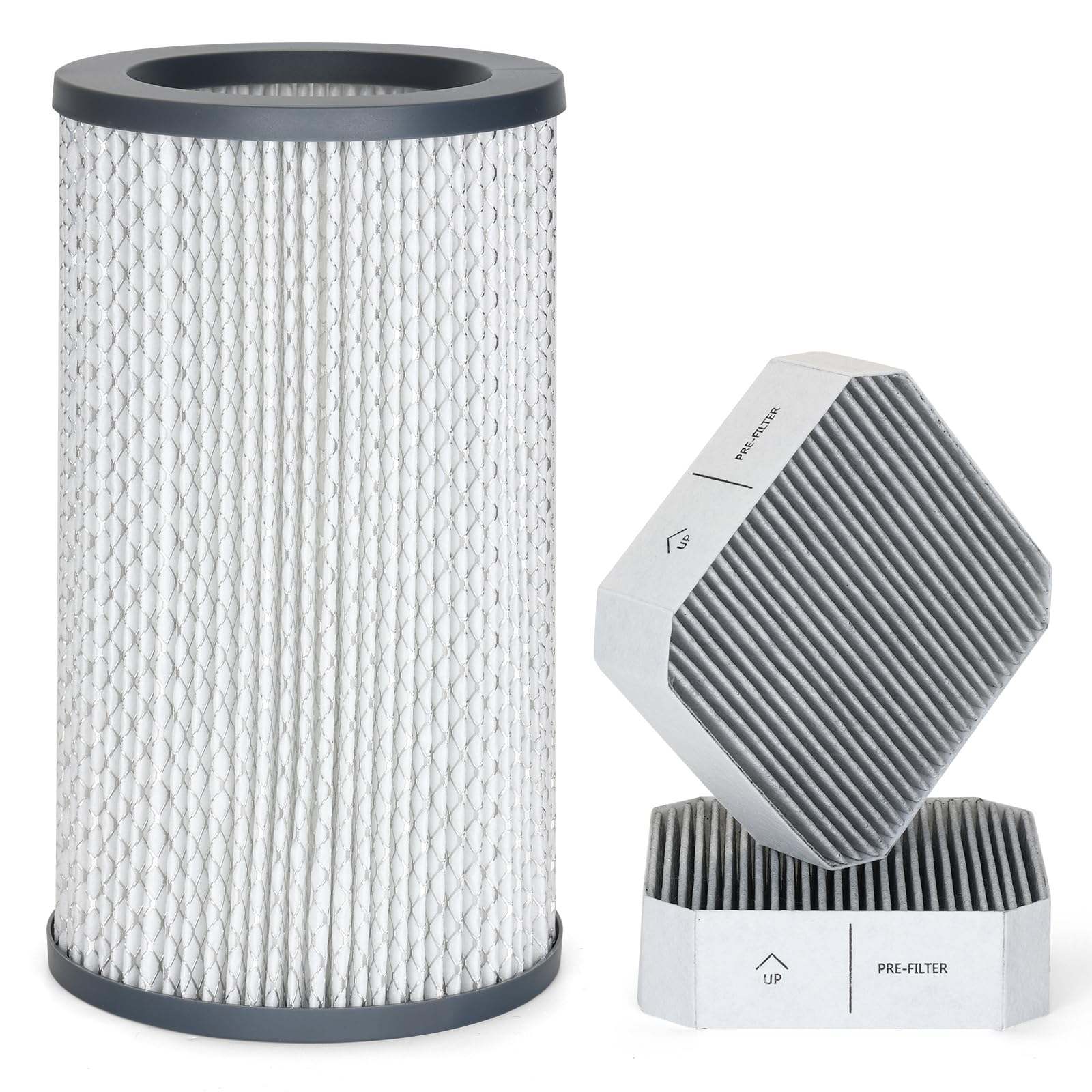 Filter Replacement Set Compatible with Molekule Air Purifier, 1pc H13 HEPA PECO-Filter + 2pcs Activated Carbon Pre-Filters
