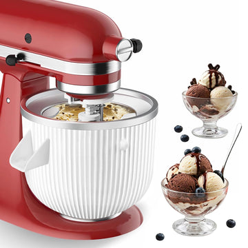 Ezato Ice Cream Maker Attachment for KitchenAid, Ice Cream Maker Bowl