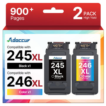 245XL Ink Cartridge Compatible for Canon 245XL 246XL Combo Pack, High Yield for Cannon 245 & 246 Printer Ink Cartridges Work with Pixma MX490 MG2522 TS202 TR4520 TS3322 TS3320 MG2525 TS302 MG2520