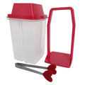 Pickle Container with Strainer | BPA Free Chilero Container Jalapenos Jalapeños | Pickle Jar with Lifter | Complete with Tong (Red) for Pickles, Cornichon, and Food Storage, Pickles Keeper
