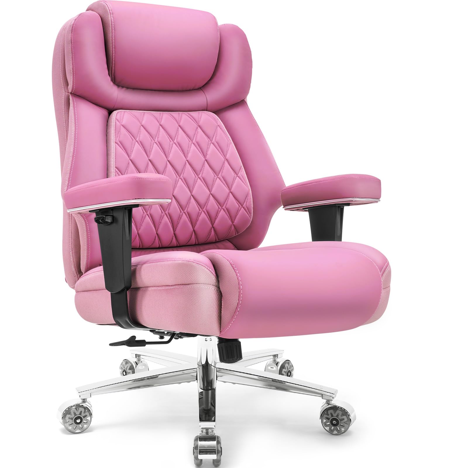 Big and Tall Office Chair 650lbs,heavy Duty Office Chairs with Dual Rubber Wheels,extra Wide Desk Chair,adjustable Ergonomic Lumbar