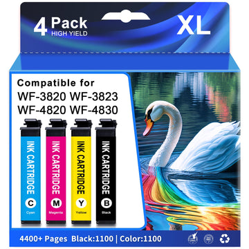 myCartridge SUPRINT Remanufactured Replacement for Epson 822XL Ink Cartridge Combo Pack for Epson 822 XL High Yield use with Workforce Pro WF-3820 WF-3823 WF-4820 WF-4830 Printer Latest Chip (4 Pack)