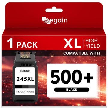 PG-245XL Black Ink Cartridge Compatible for Canon 245 246 XL PG245 CL246 245XL Ink Work with Canon PIXMA TR4520, TS3320, MG2522, MG2525, MX490, TS302 Cannon Printer (1 Black)