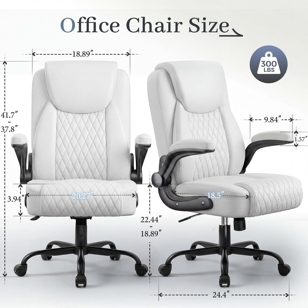 Gtpoffice Executive Office Chair with Comfortable Lumbar Support, Ergonomic Gaming Chair with Flip-up Armrests & Zoned Pressure-relief Cushion,