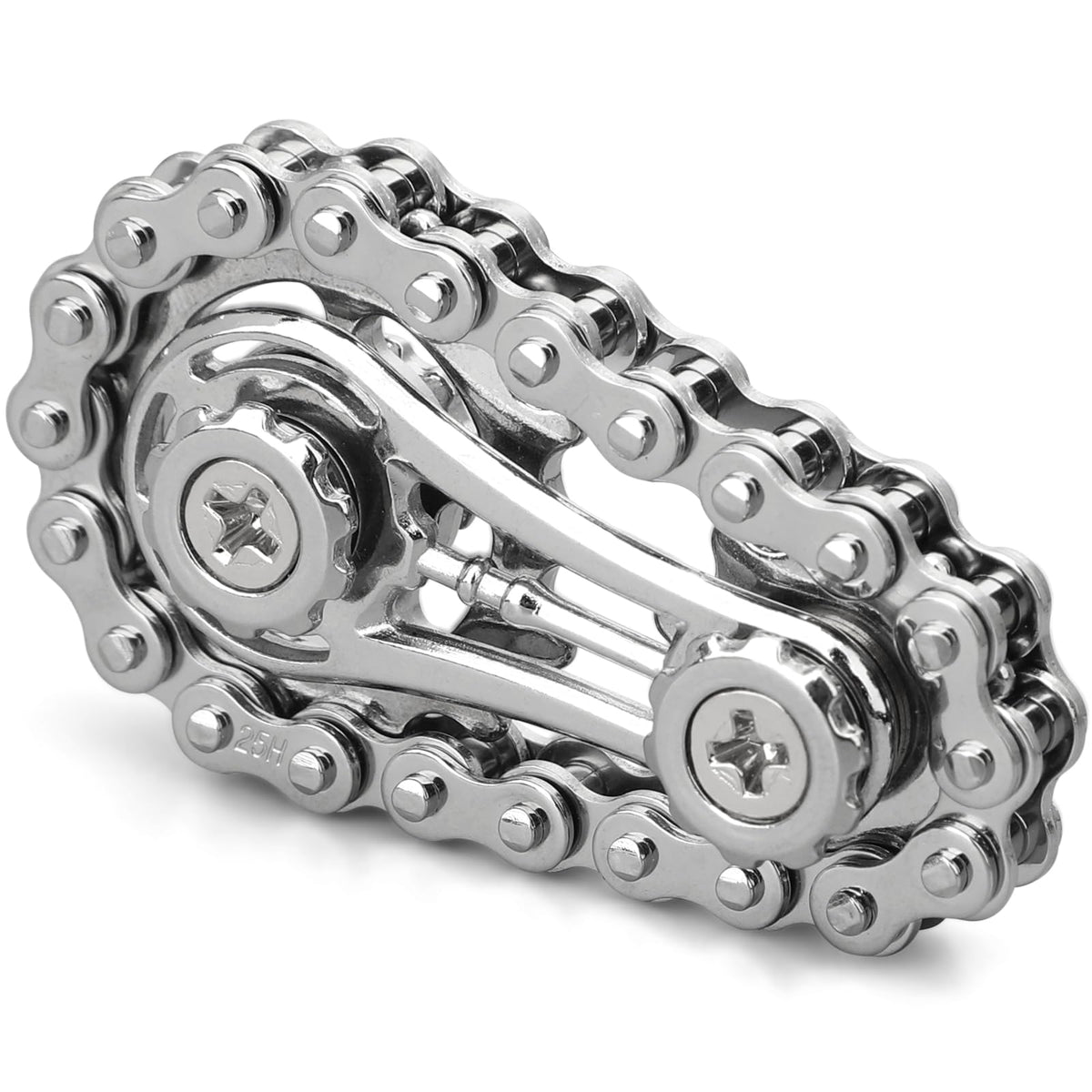 Sprocket Fidget Chain Bike Bicycle Spinner Toy for Kids Adults, Gear Hand Roller Strengthener for Boy Man, EDC Novelty Finger Spinner Desk Toy for Stress Relief, Cool Birthday Gift Party Favor