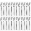 24-Piece Stainless Steel Dinner Forks Silverware - 7.8 Inch Silver Dinner Forks Set of 24, Forks Set, Flatware Forks for Home, Kitchen or Restaurant, Mirror Polished, Dishwasher Safe