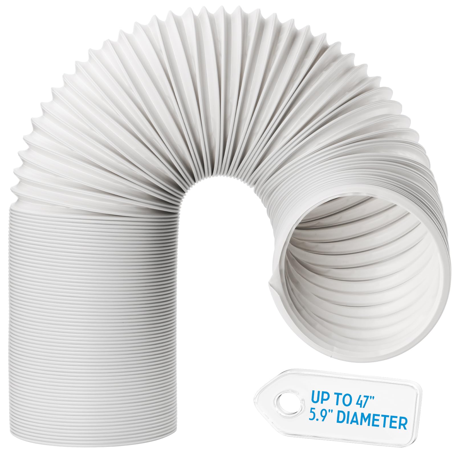 Portable Air Conditioner Hose AC Vent Hose, 47 Inch Length 5.9 Inch Diameter AC Replacement Exhaust Hose Anti-Clockwise