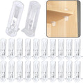 20pcs Plastic Locking Shelf Support Pegs,6mm Shelf Pins ,Self-Locking Bracket Clips,Clear Shelf Pegs for for Kitchen Cabinet Furniture Book Shelves, 6mm Peg x 3/4" Thick Shelves