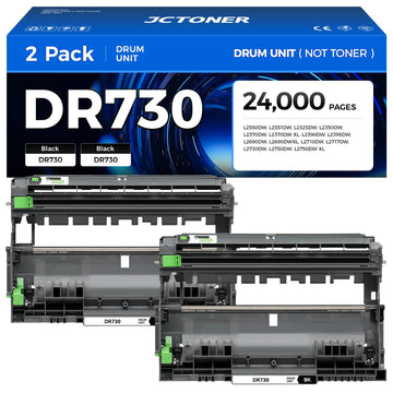 DR730 Drum Unit (Not Toner) 2-Pack Replacement for Brother DR-730 Imaging Drum Compatible MFC-L2710DW MFC-L2750DW DCP-L2550DW HL-L2350DW HL-L2395DW HL-L2370DW HL-L2390DW MFC-L2690DW HL-L2325DW Printer