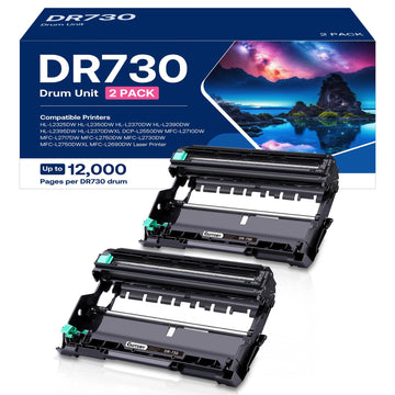 DR730 Drum Unit Replacement for Brother DR730 DR-730 DR 730 Compatible with HL-L2395DW HL-L2370DW HL-L2350DW HL-L2390DW MFC-L2710DW MFC-L2750DW DCP-L2550DW Printer(2 Drum, NOT Toner)