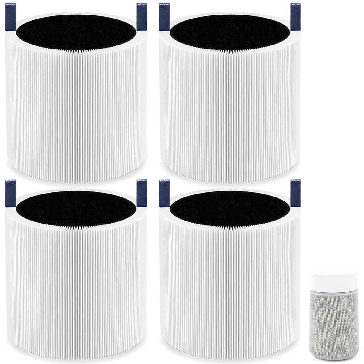 4 Pack Mini Max Replacement Filter for Blueair Blue Pure Mini Max Air Purifiers, HEPA & Activated Carbon Blue Pure FMINI Filter Compatible with Blue Pure Mini Max