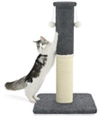 Made4Pets Tall Cat Scratching Post, Heavy Duty and Thicker Scratching Posts for Indoor Cats Adults, 33" Natural Sisal Cat Scratcher with Hanging Balls, Sturdy Base Cat Scratch Post, Dark Grey