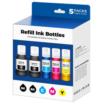 Compatible for EPT502 Ink Refill Bottles ET-2850 ET-3850 ET-4850 ET-3760 Ink Refill Compatible for Eco tank ET-4760 ET-2760 ET 3850 ET 2850 ET 4850 ET-15000 ET 3760 ET-3830 ET-4850 ET-4950 ET-3950 Ink
