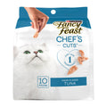 Purina Fancy Feast Purely Hand-Flaked Tuna Cat Treats, Steam-Baked Real Tuna, Pack of 5, 10 Count Pouches