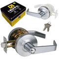 Storeroom Door Handle Heavy Duty Grade 2 Commercial Door Locks, Non-Handed, UL 3 Hour Fire Rated, ADA Compliant, Satin Chrome Finish 26D, 2-3/4''Backset, X-XG-ST-70