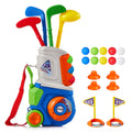 PJG Toddler Golf Set, Plastic Kids Golf Clubs Ages 1 2 3 4 5 Years Old with 4 Golf Clubs and 10 Balls, Indoor and Outdoor Golf Toys with Cart for Toddlers Boys and Girls Birthday Gift (Blue)