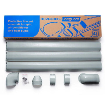 MRCOOL LineGuard Line Set Outdoor Cover for Ductless Mini Split System, Protection from Wind, Rain and Extreme Temperatures, Gray