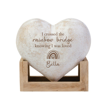 Pet Loss Gift, Personalized Pet Memorial Keepsake Heart, Dog Memorial Gifts, Cat Memorial Gifts, Engraved Pet Sympathy Gift, Pet Memorial Plaque