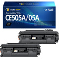 05A CE505A Toner Cartridge Black for HP LaserJet P2035 P2055dn P2030 2 Pack | Compatible for HP 05A LaserJet P2035 P2035N P2055DN 2055DN 2035N P2030 P2050 P2055X P2055D 2055X 2055D Printer Ink