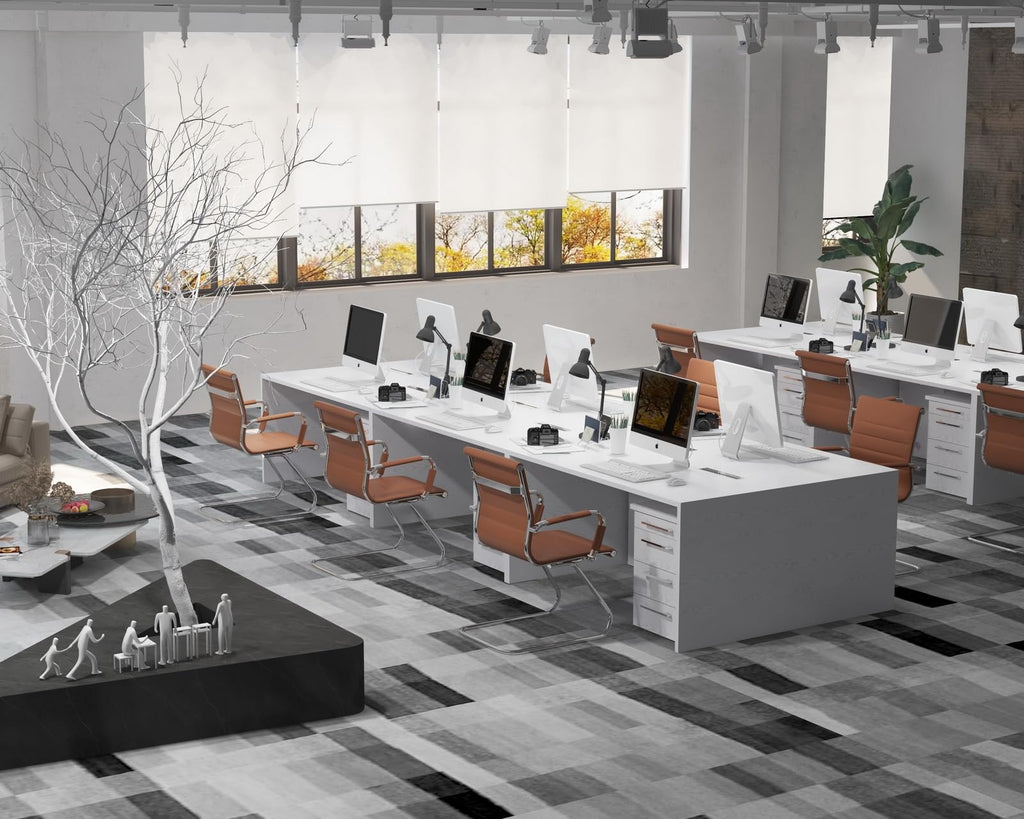 Cimota Waiting Room Chairs Leather Office Guest Chair Mid Back Reception Chairs with Sled Base for Meeting/patient/conference Room, Coffee Set