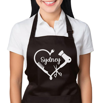 Custom Hairstylist Apron for Women, Personalized Barber Cosmetology Beauty Salon Aprons with Pocket, Waterproof Hairdresser Gifts, Delantales para Barberos