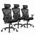 Noblewell Ergonomic Office Chair with Padded Lumbar Support, 2d Headrest, Adjustable Armrests, Upgraded Contoured Seat Cushion, 130° Rocking