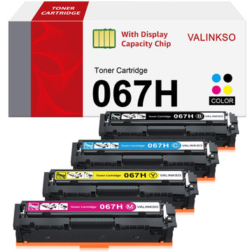 Compatible 067H 067 Toner Cartridge Set MF656Cdw MF654Cdw Replacement for Canon 067H Compatible for Color ImageClass LBP632Cdw MF653Cdw LBP633Cdw MF650C LBP630C MF652Cw Printer 4 Pack