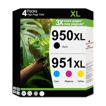 950XL 951XL Ink Cartridges Compatible Replacement for HP 950 951 XL Combo Fit for OfficeJet Pro 8600 8610 8615 8620 8625 8630 8640 8660 8100 8110 251DW 276DW Printers (Black, Cyan, Magenta, Yellow)