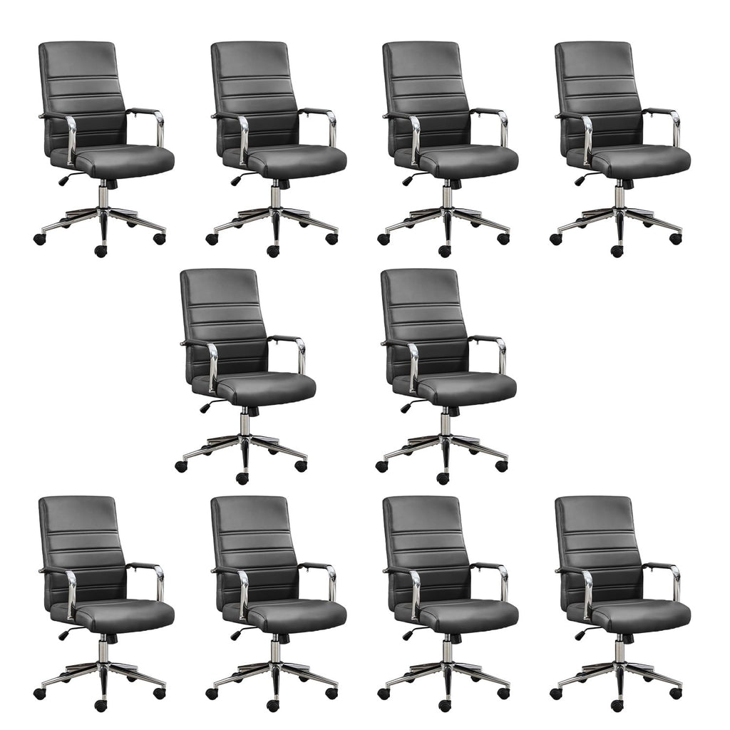 Office Desk Chair, Leather Conference Room Chairs with Wheels, Modern Executive Office Chairs Adjustable Height, Ergonomic Swivel Rolling