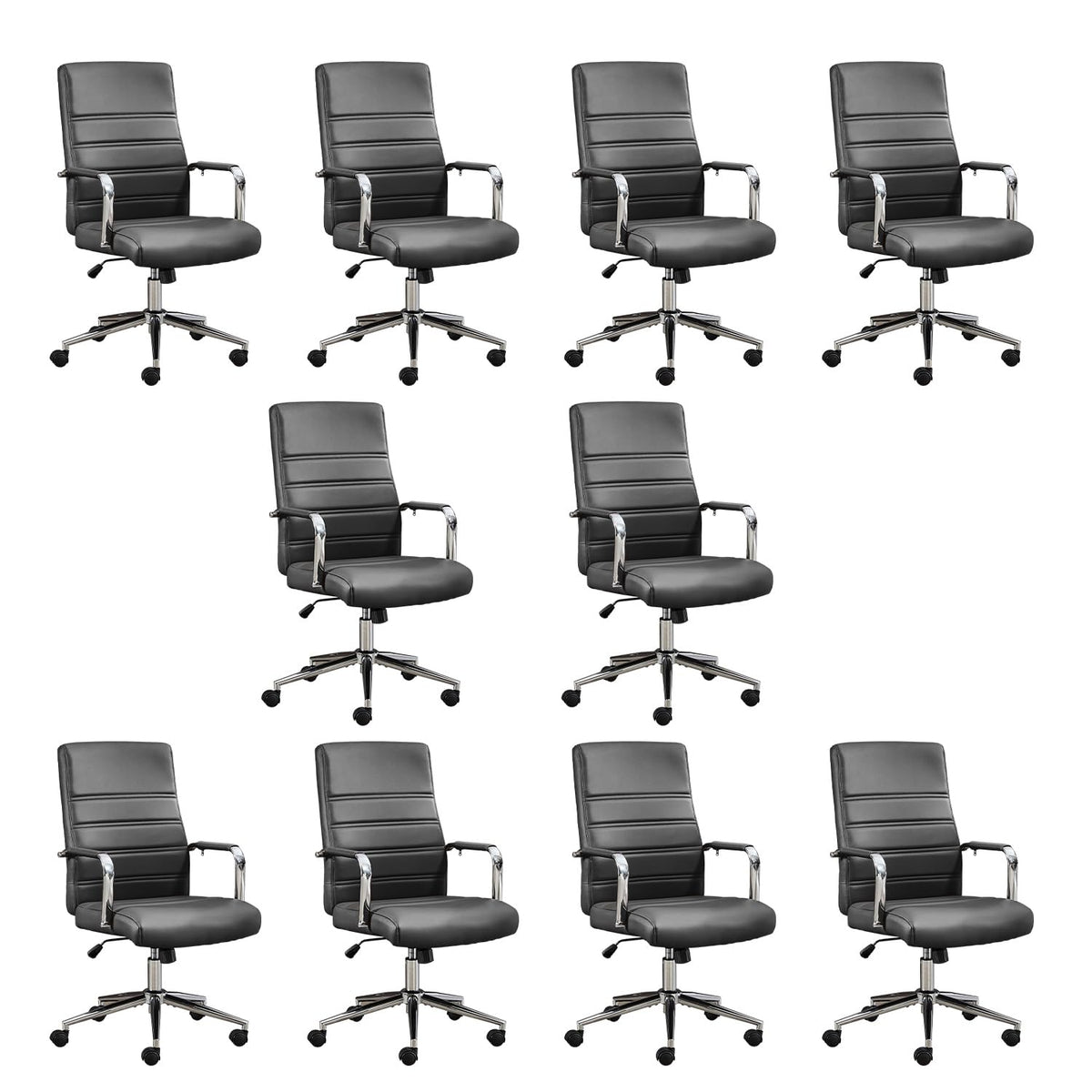 Office Desk Chair, Leather Conference Room Chairs with Wheels, Modern Executive Office Chairs Adjustable Height, Ergonomic Swivel Rolling